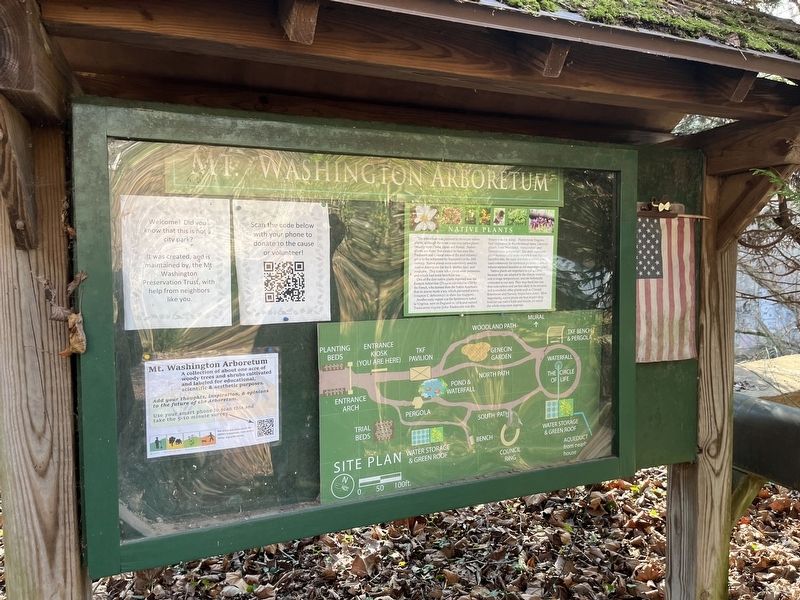 Mt. Washington Arboretum Marker image. Click for full size.