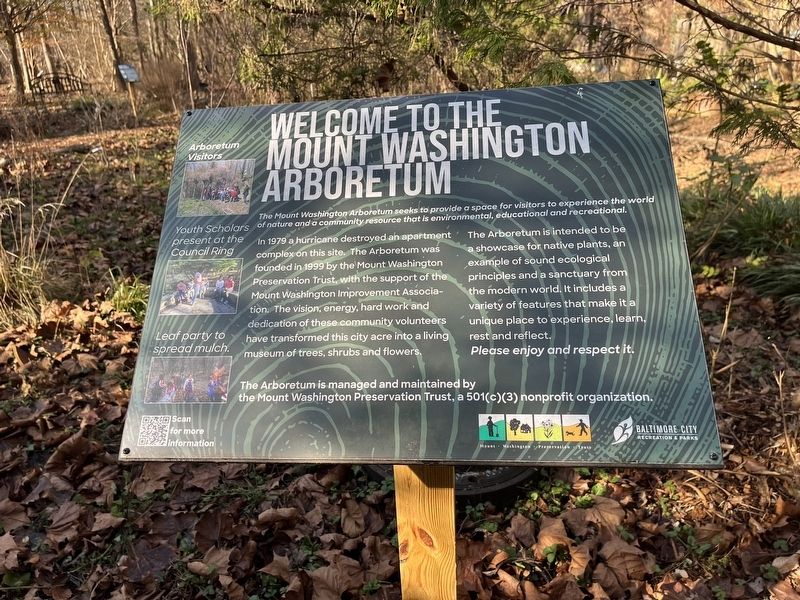 Welcome to the Mount Washington Arboretum Marker image. Click for full size.