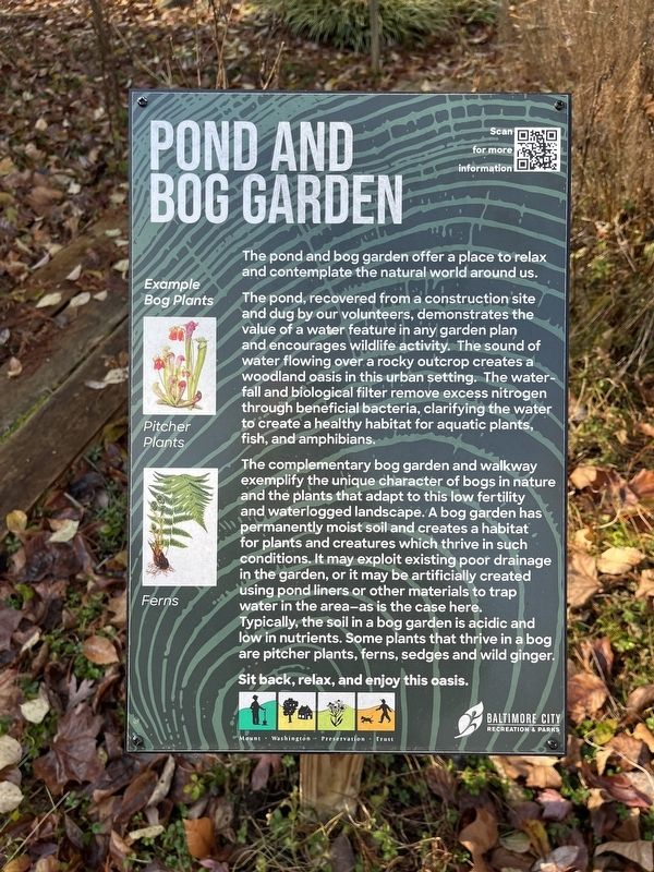 Pond and Bog Garden Marker image. Click for full size.