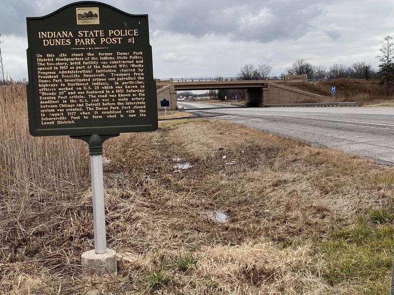 Marker located southeast of SR 49 overpass image. Click for full size.