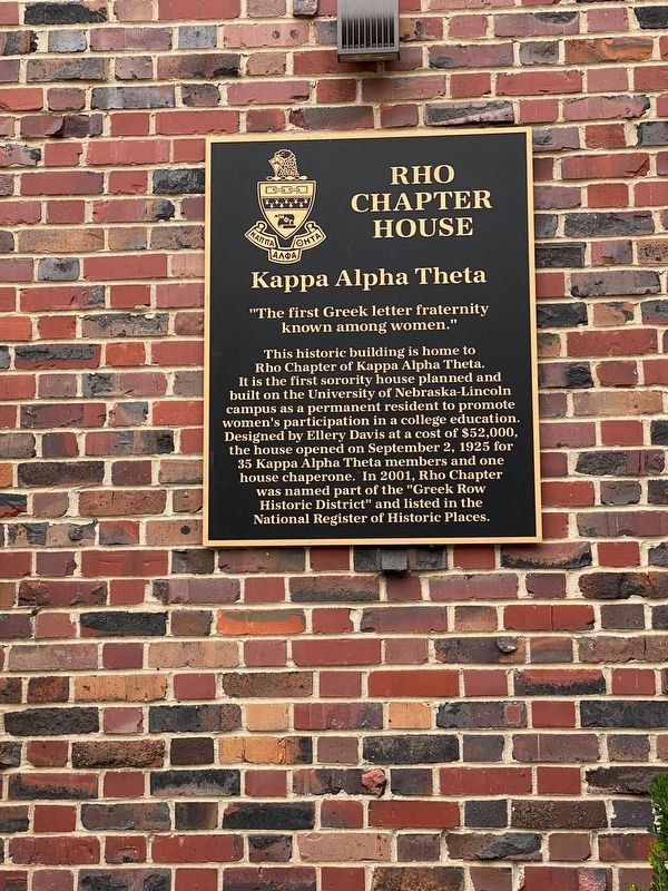 RHO Chapter House Marker image. Click for full size.