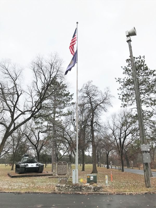 Veterans Memorial Park Flagpole & Marker image. Click for full size.