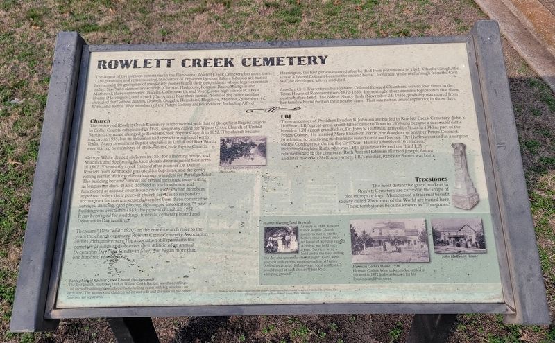Rowlett Creek Cemetery Marker image. Click for full size.