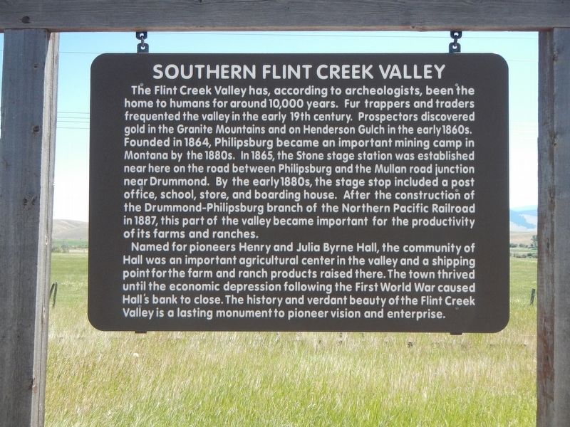 Southern Flint Creek Valley Marker image. Click for full size.