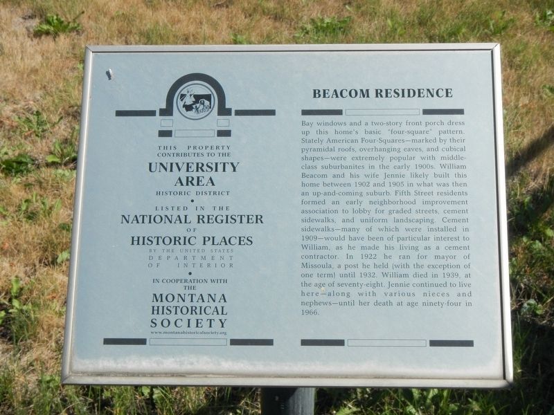 Beacom Residence Marker image. Click for full size.