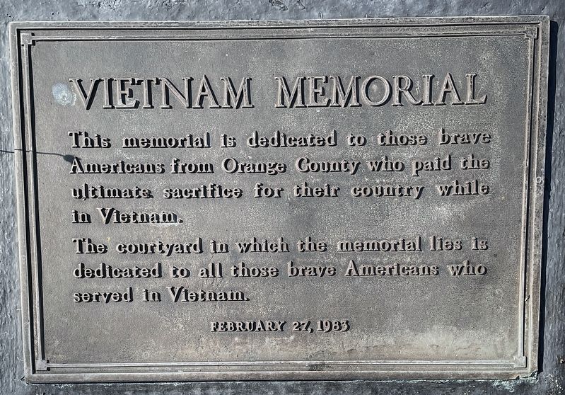 Vietnam Memorial Marker image. Click for full size.