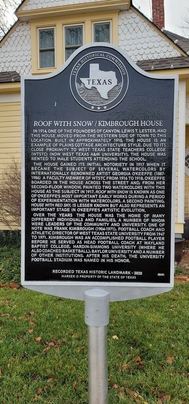 Roof with Snow / Kimbrough House Marker image. Click for full size.