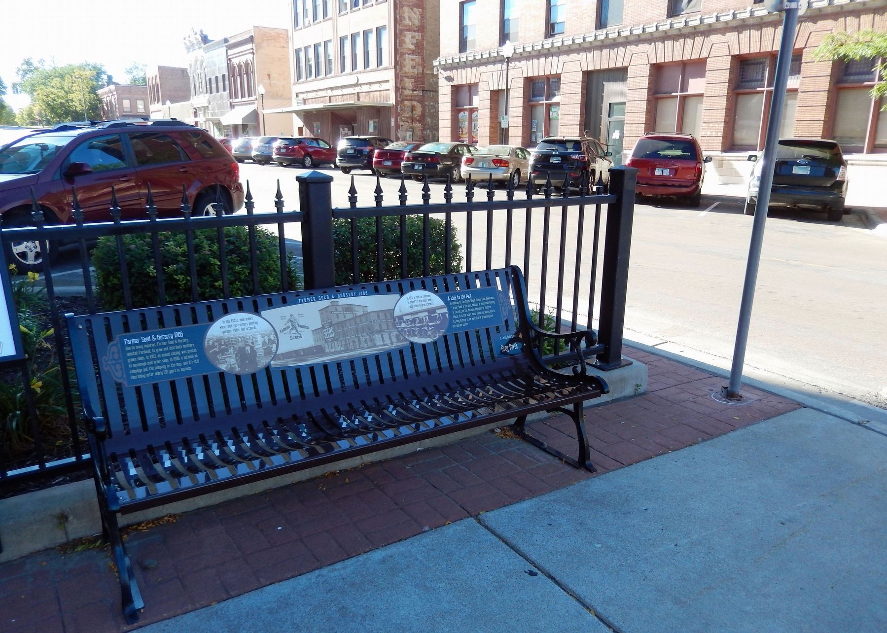 Farmer Seed & Nursery 1888 Bench. Click for full size. Farmer Seed & Nursery 1888 Bench image. Click for full size.