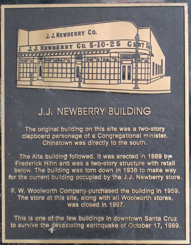 J.J. Newberry Building Marker image. Click for full size.