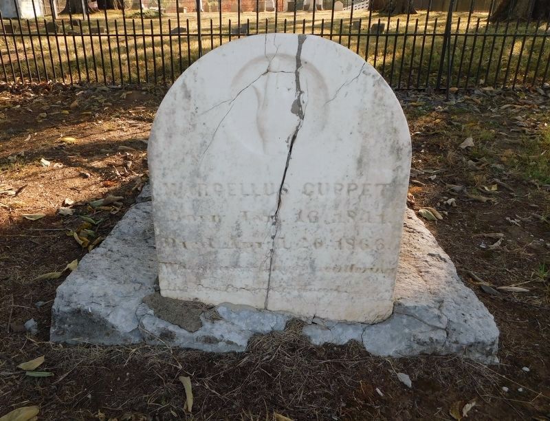 Grave of Marcellus Cuppett in the McGavock Confederate Cemetery image. Click for full size.