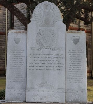 Goliad World War II Memorial image. Click for full size.