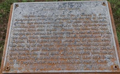 McGloin Bluff Marker image. Click for full size.