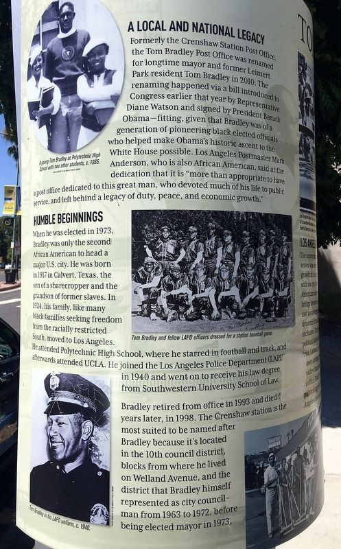 Tom Bradley Marker image. Click for full size.