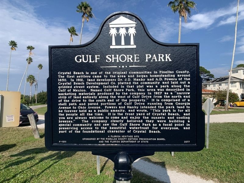 Gulf Shore Park Marker image. Click for full size.