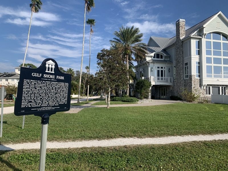 Gulf Shore Park Marker looking north image. Click for full size.