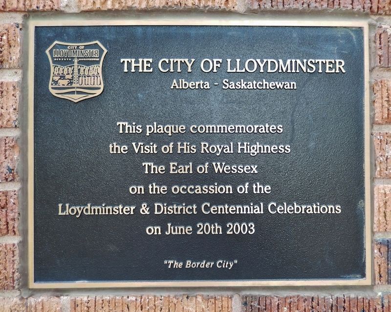 City Hall Marker Commemorating 2003 Royal Visit. Click for full size. City Hall Marker Commemorating 2003 Royal Visit image. Click for full size.