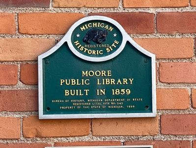 Moore Public Library Marker image. Click for full size.