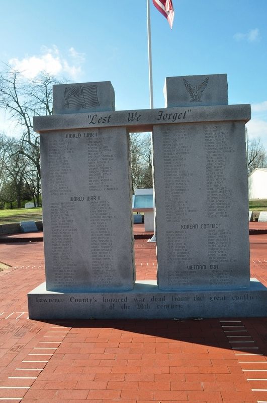 World War I (Lawrence County) Marker Weathers Park Loretto image. Click for full size.