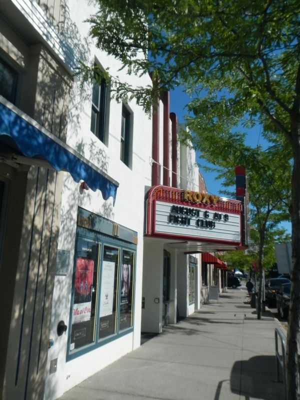 Roxy Theater and Marker image. Click for full size.