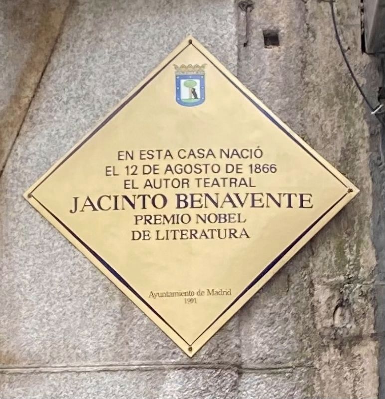 Jacinto Benavente Marker. Click for full size. Jacinto Benavente Marker image. Click for full size.