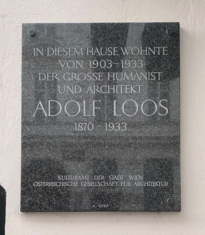 Adolf Loos Marker image. Click for full size.