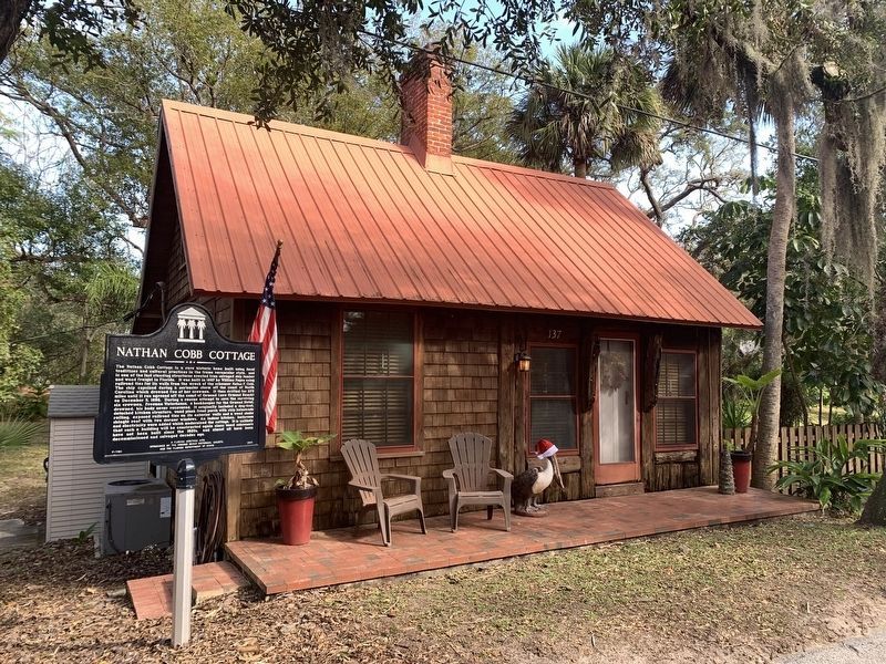 Nathan Cobb Cottage Marker image. Click for full size.