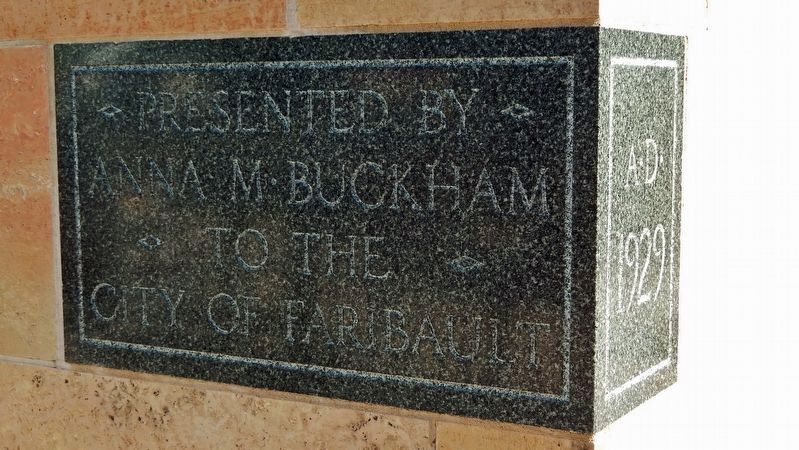 Buckham Memorial Library Cornerstone image. Click for full size.