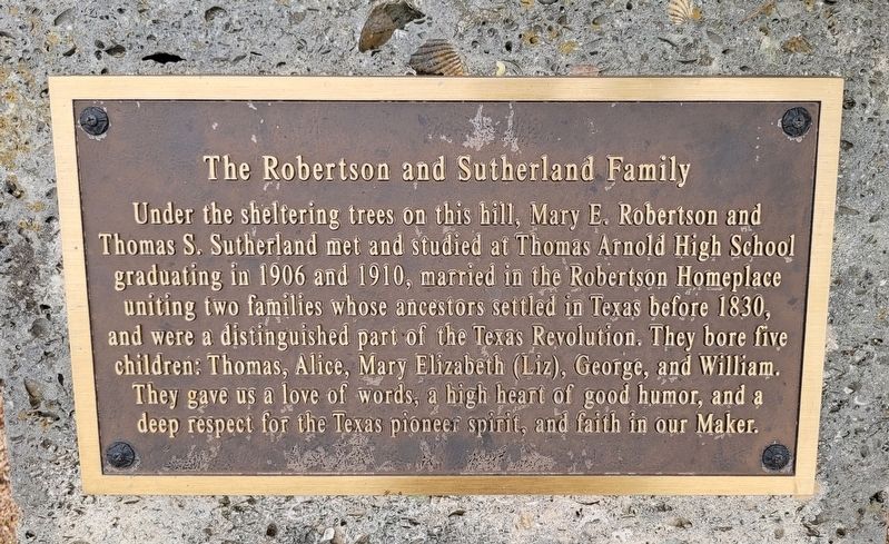 The Robertson and Sutherland Family Marker image. Click for full size.
