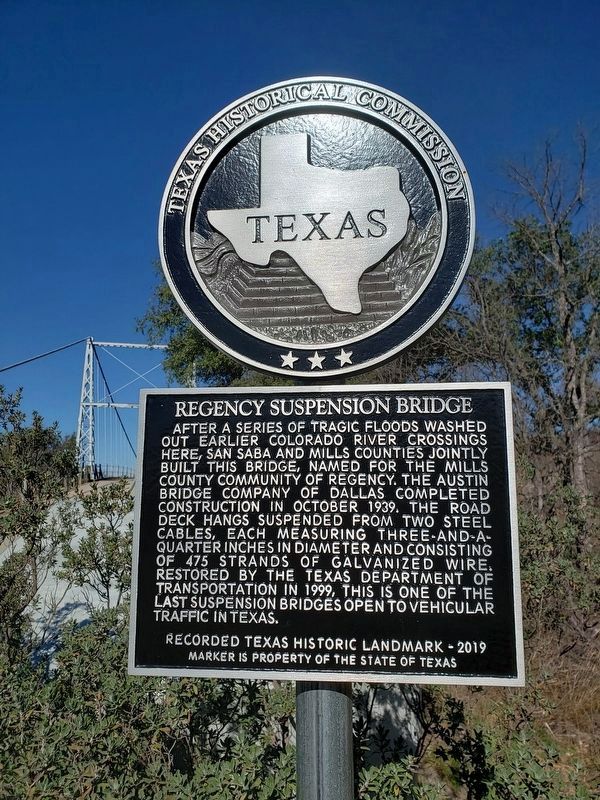 Regency Suspension Bridge Marker image. Click for full size.