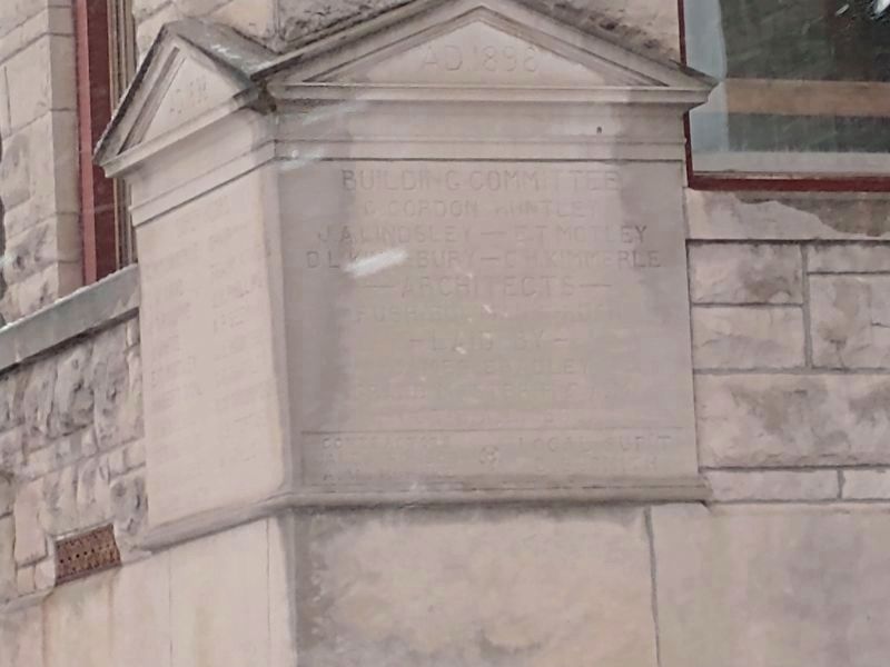 Cass County Courthouse Cornerstone - Building Committee and Architects image. Click for full size.