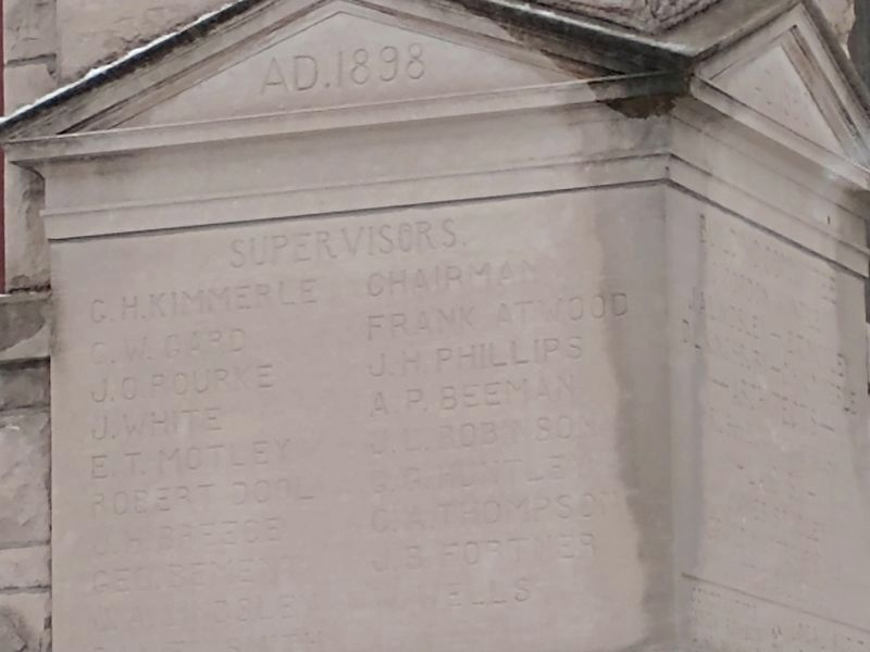Cass County Courthouse Cornerstone - Supervisors image. Click for full size.