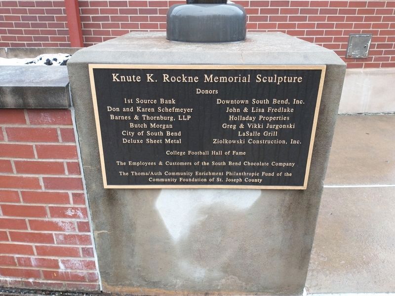 Knute Rockne Marker image. Click for full size.
