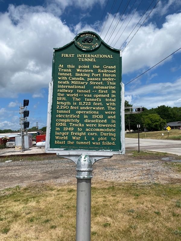 First International Tunnel Marker image. Click for full size.