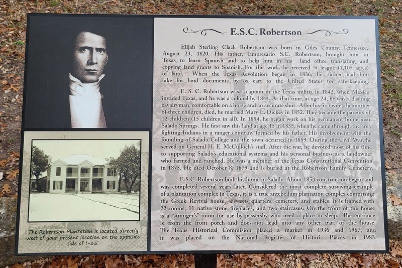 E.S.C. Robertson Marker image. Click for full size.