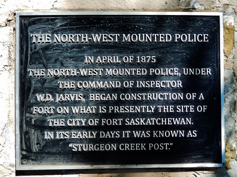 The North-West Mounted Police Marker image. Click for full size.