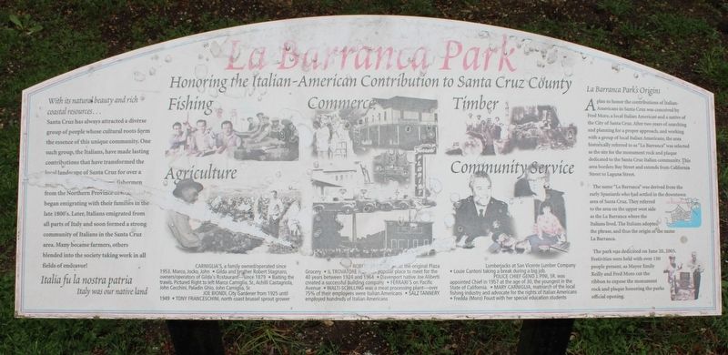 La Barranca Park Marker image. Click for full size.