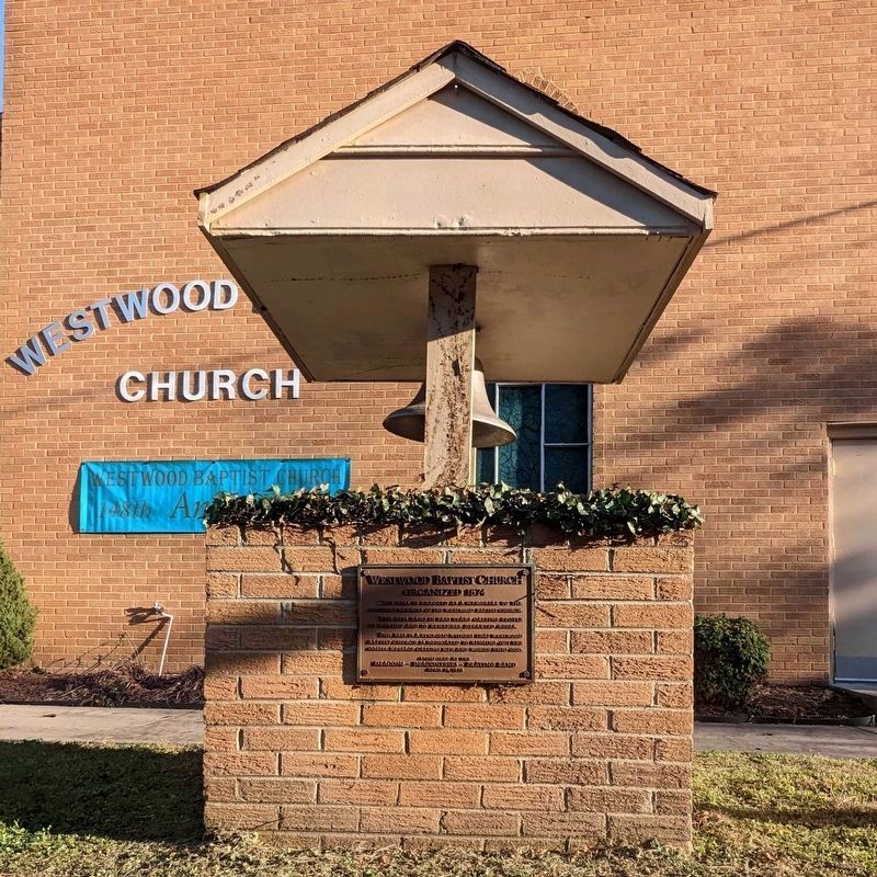 Westwood Baptist Church Organized 1874 image. Click for full size.