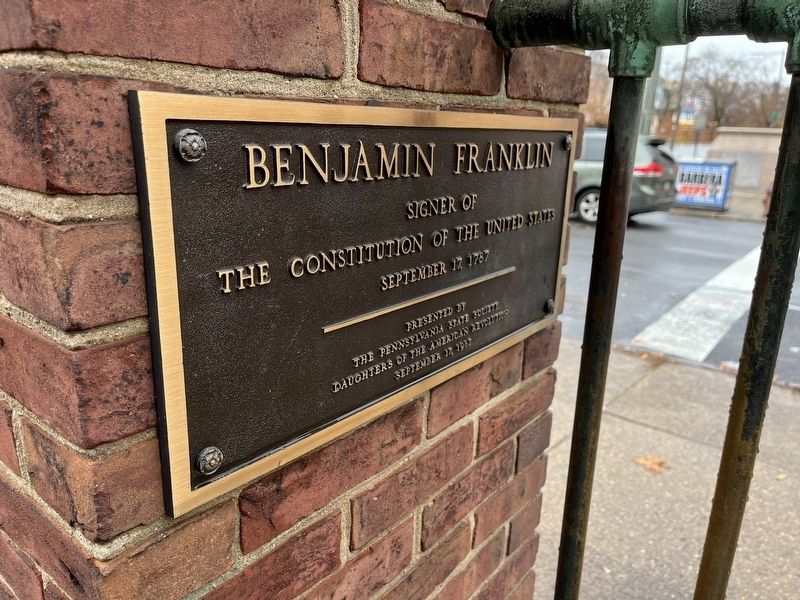 Benjamin Franklin Marker image. Click for full size.