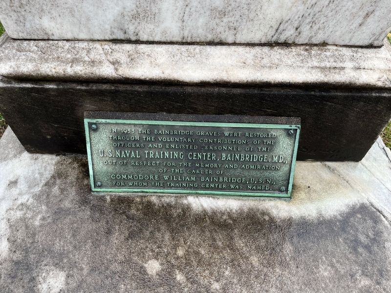Restoration of the Bainbridge Graves Marker image. Click for full size.