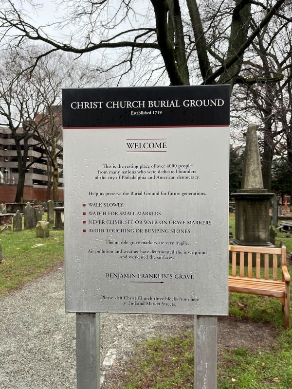 Christ Church Burial Ground Marker image. Click for full size.