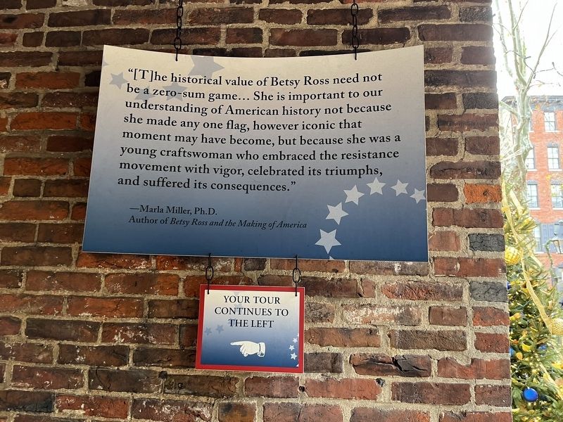 The historical value of Betsy Ross Marker image. Click for full size.