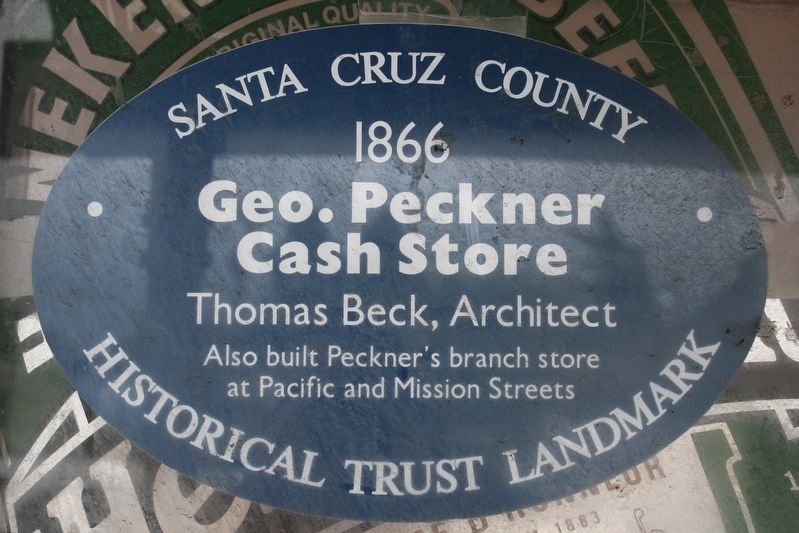 Geo. Peckner Cash Store Marker. Click for full size. Geo. Peckner Cash Store Marker image. Click for full size.