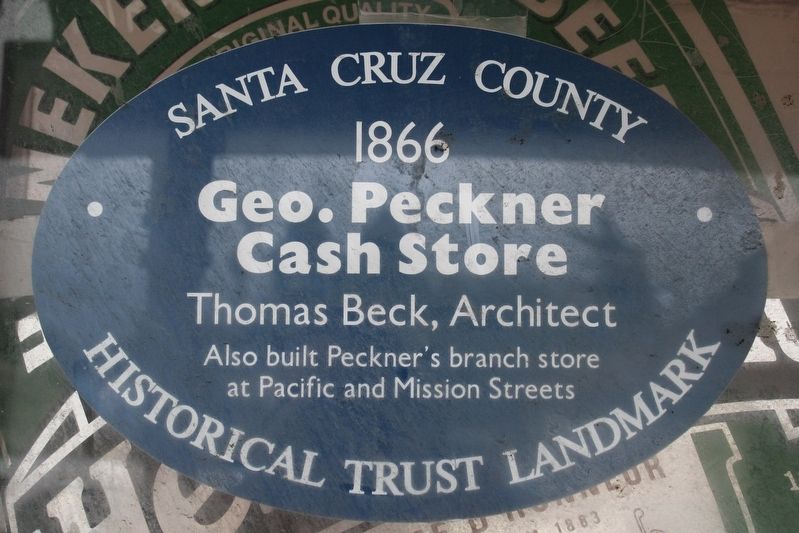 Geo. Peckner Cash Store Marker image. Click for full size.