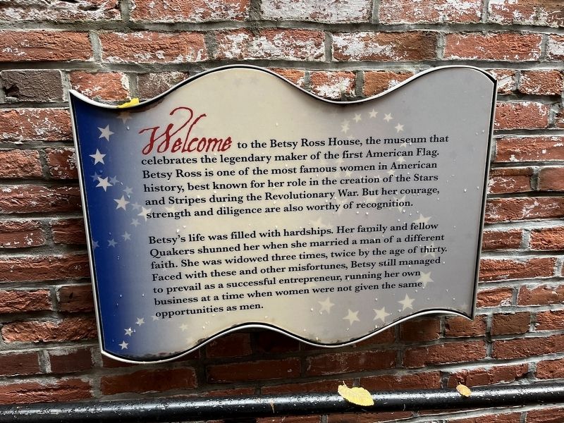 Welcome to the Betsy Ross House Marker image. Click for full size.