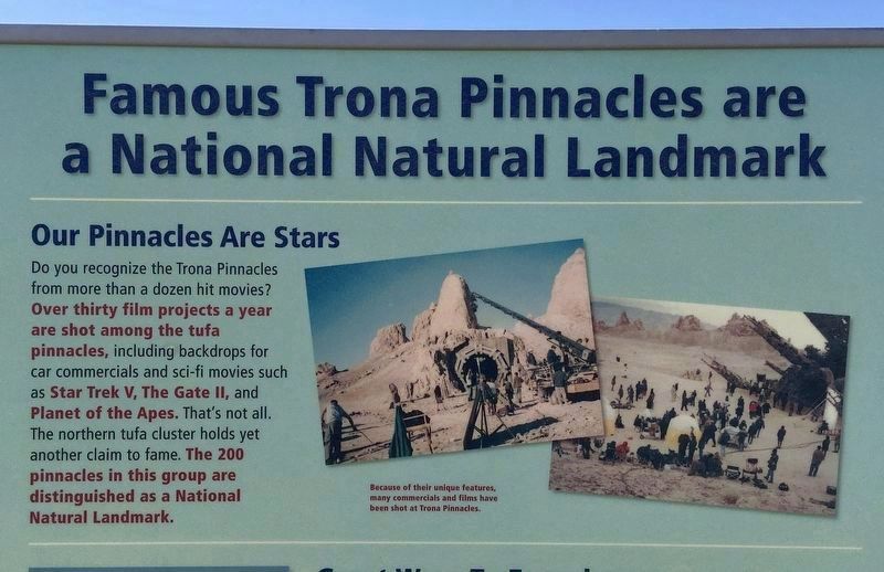 Trona Pinnacles Marker image. Click for full size.