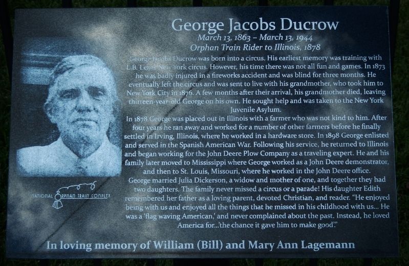 George Jacobs Ducrow Marker image. Click for full size.