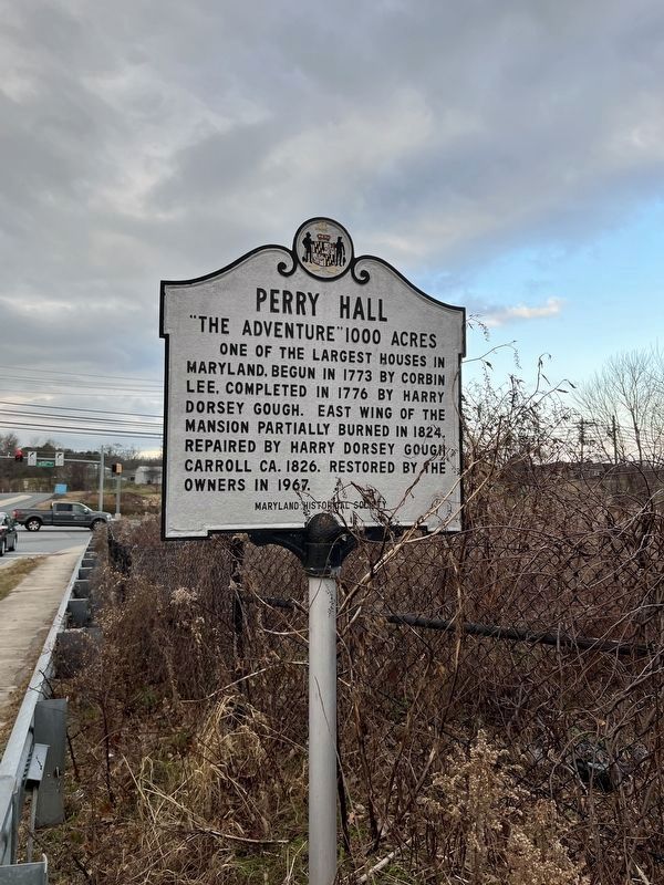 Perry Hall Marker image. Click for full size.
