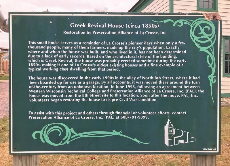 Greek Revival House (circa 1850s) Marker image. Click for full size.
