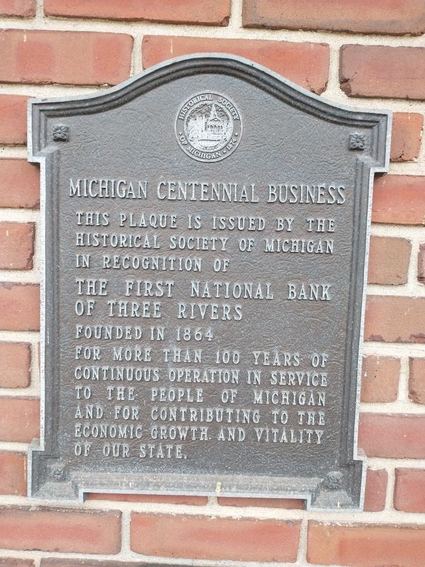 The First National Bank of Three Rivers Marker image. Click for full size.