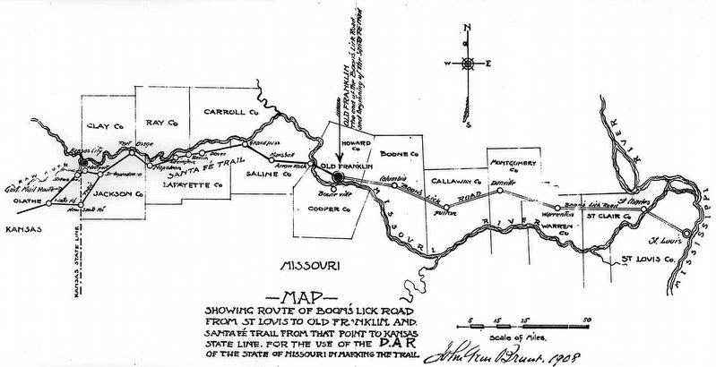 Boone's Lick Road and the Santa Fe Trail image. Click for full size.